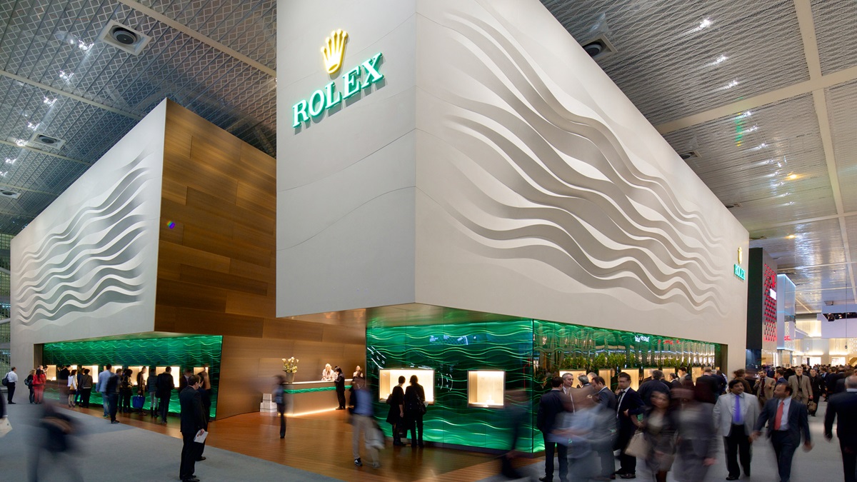 Rolex exhibition stand at BaselWorld