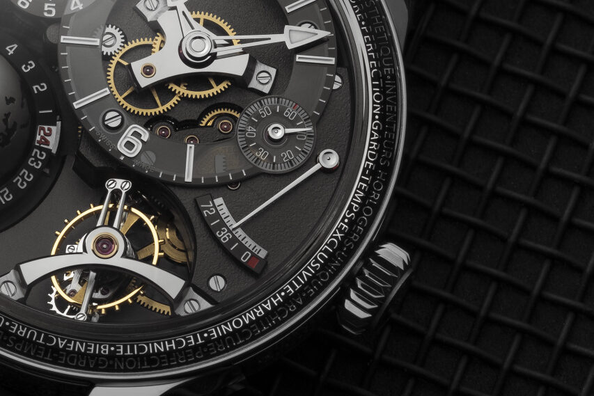 Greubel Forsey GMT Earth zoom in on the power reserve function