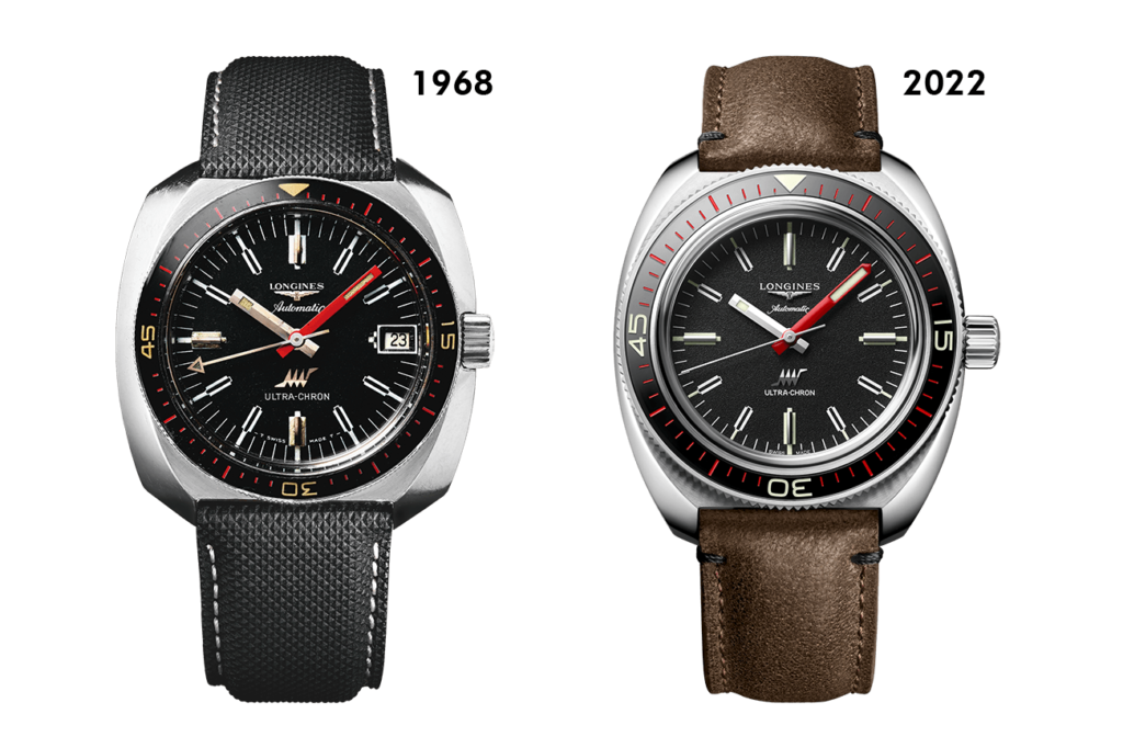 differences between the Longines ULTRA-CHRON from 1968 and the new from 2022
