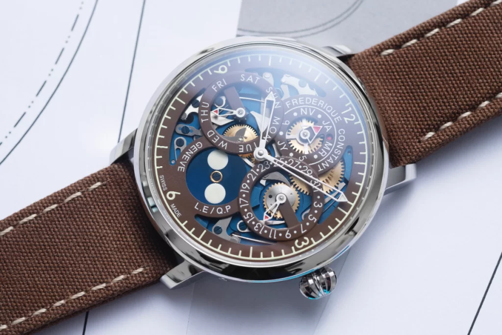 the naked watchmaker x frederique constant slimline perpetual calendar
