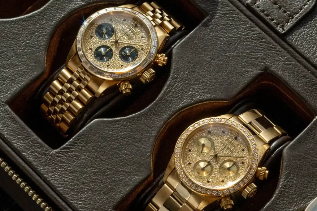 Rolex daytona ref. 6270 on the right and 6269 on the left