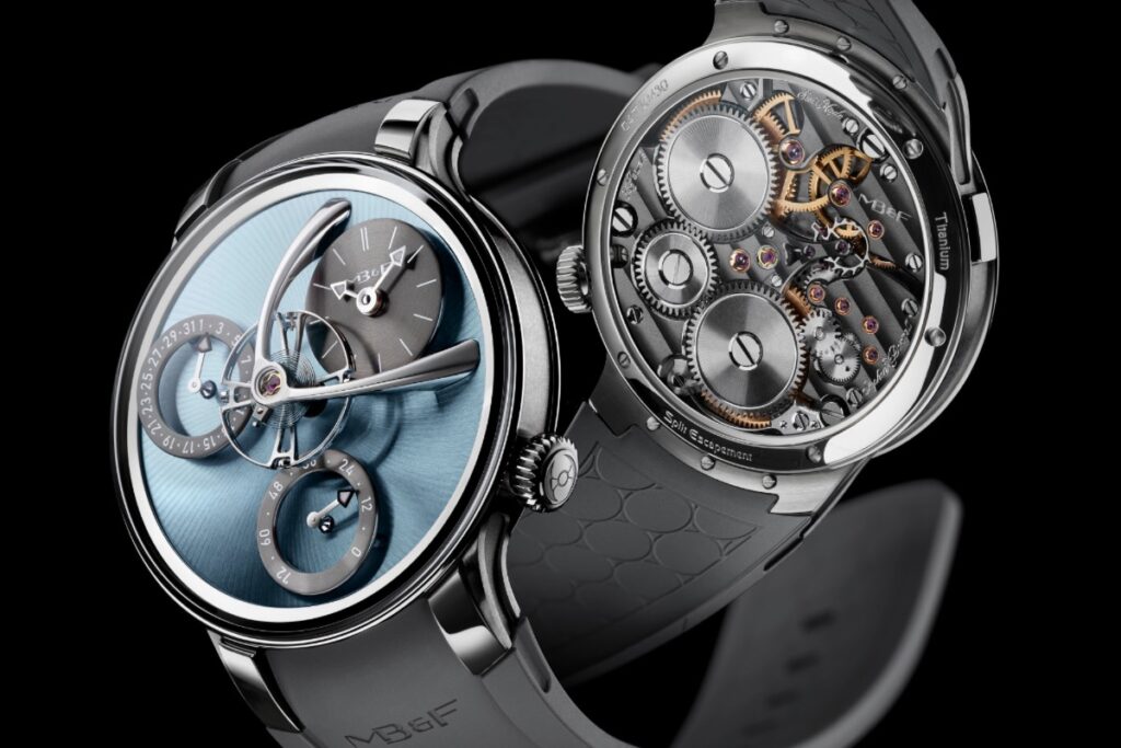 MB&F LM Split Escapement EVO with crystal sapphire caseback 