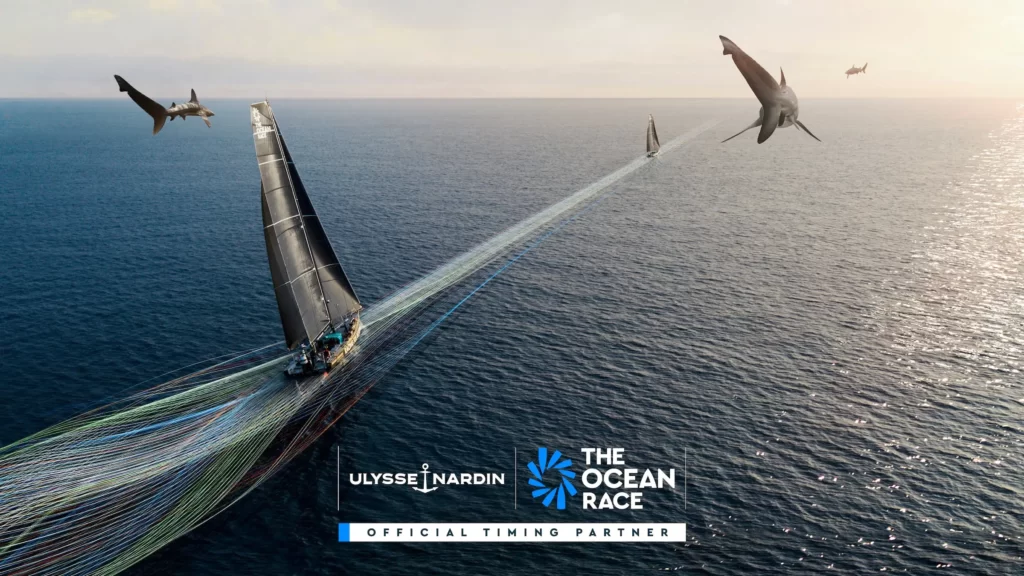 Grafica rappresentativa della partnership tra The Ocean Race e Ulysse Nardin