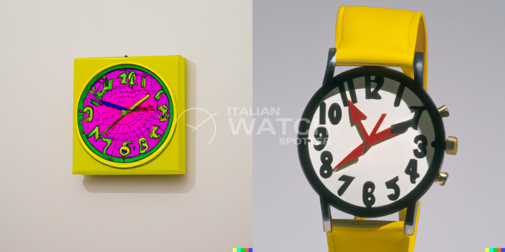 Watches and Artificial Intelligence rendering by Andy Warhol