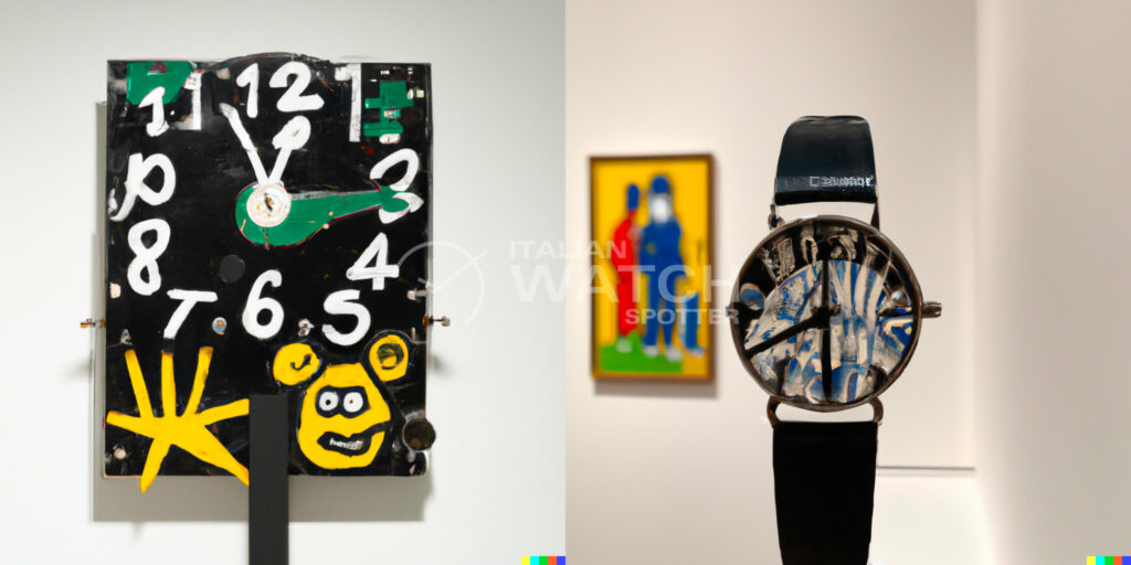 Watches and Artificial Intelligence rendering by basquiat
