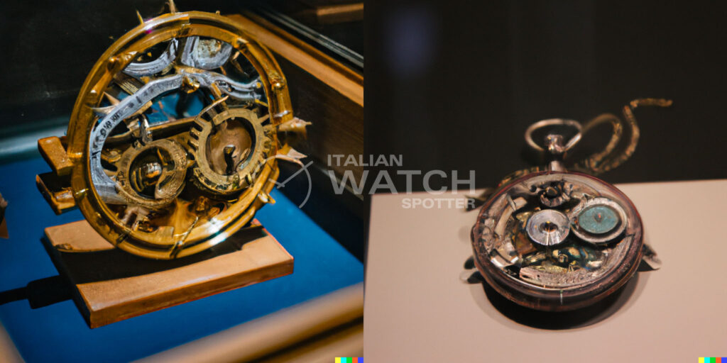 Watches and Artificial Intelligence rendering by Leonardo da Vinci
