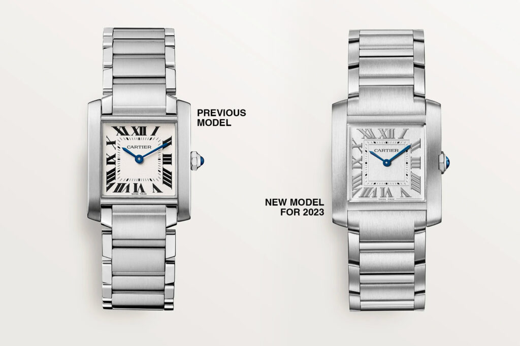 The differences between new and old Cartier Tank Française
