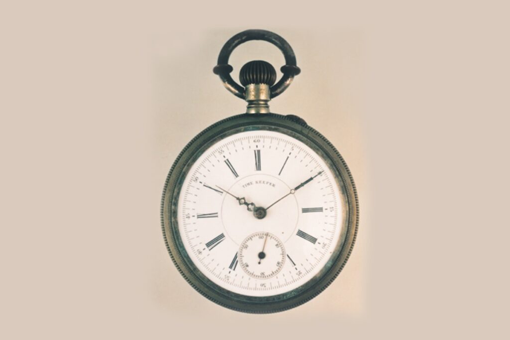 orologio da tasca vintage timekeeper