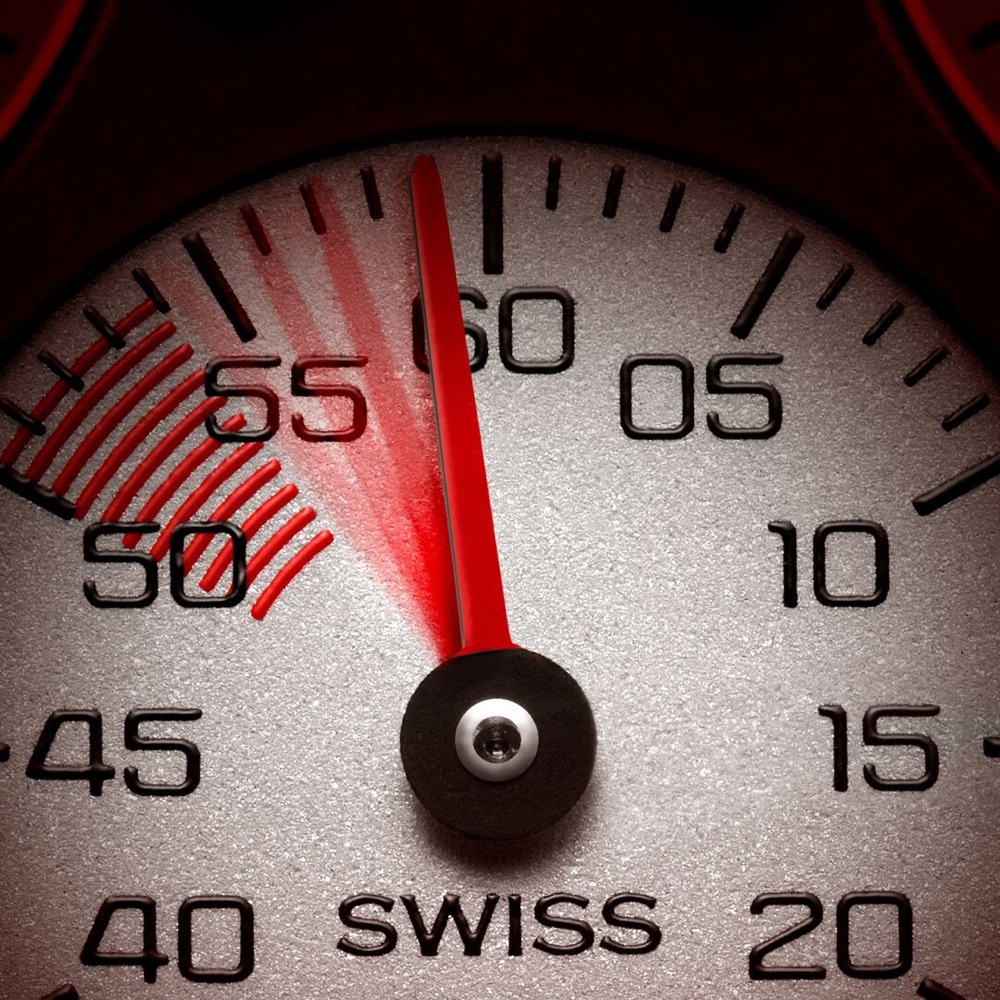 macro sul contatore dei secondi ad ore 6 del TAG Heuer Carrera Chronosprint x Porsche 