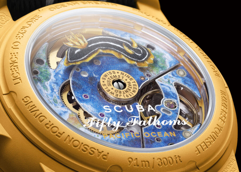 Blancpain X Swatch Scuba Fifty Fathoms Pacific Ocean caseback